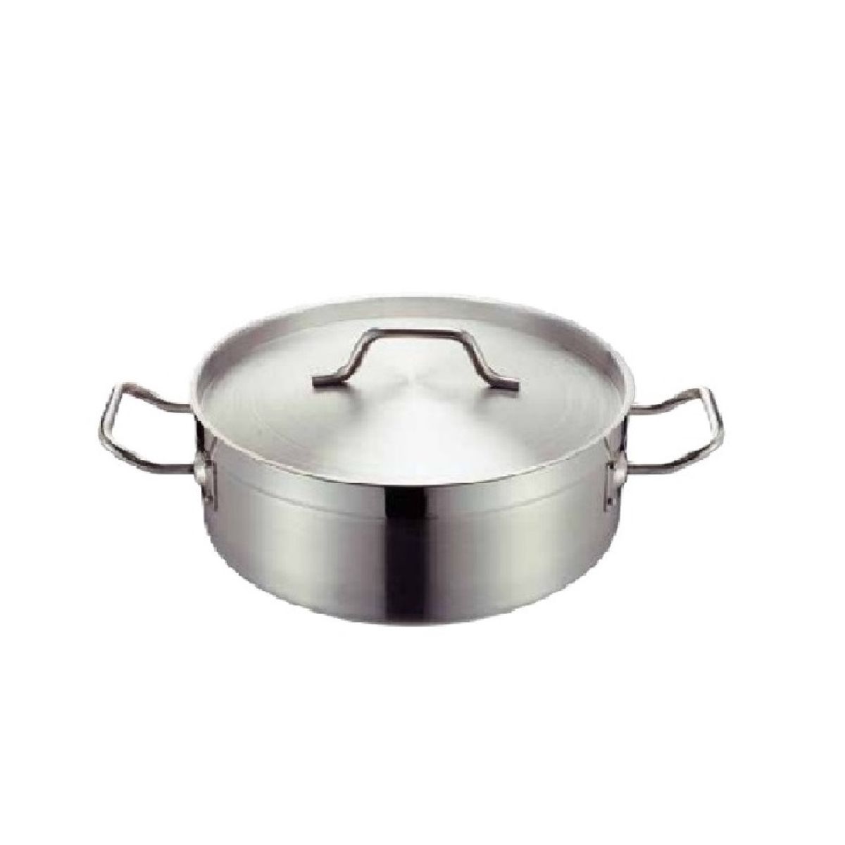 RINOX - Olla baja 27 Litros 45x17 con tapa acero inox Rinox