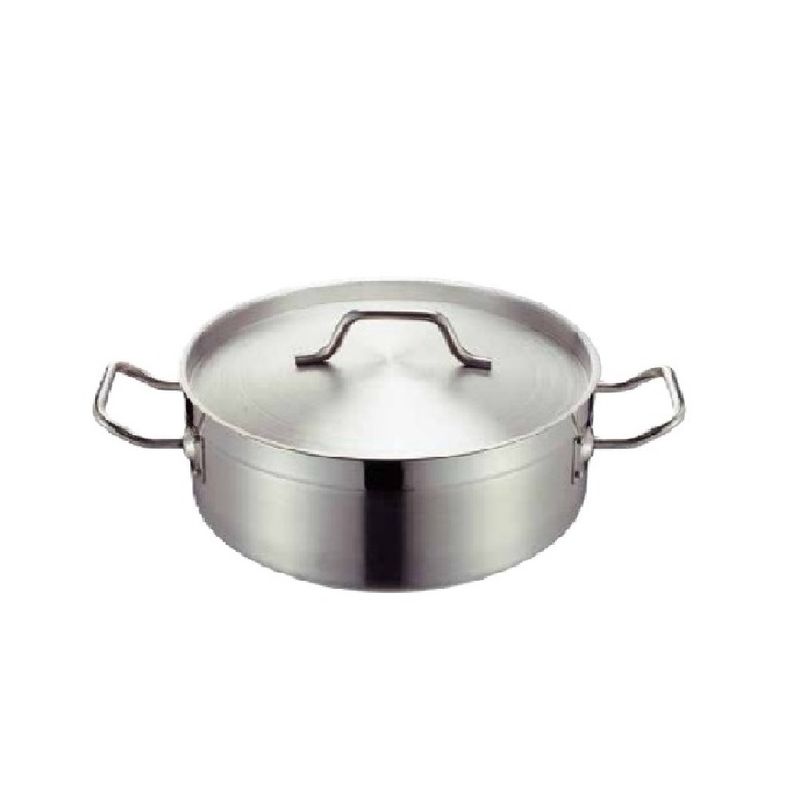 RINOX - Olla baja 18 Litros 40x15 con tapa acero inox Rinox