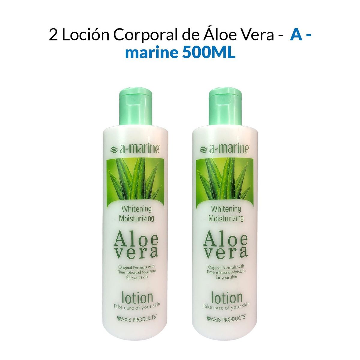 GENERICO - Locion Corporal De Aloe Vera A-Marine 500ml 2 Unidades_.
