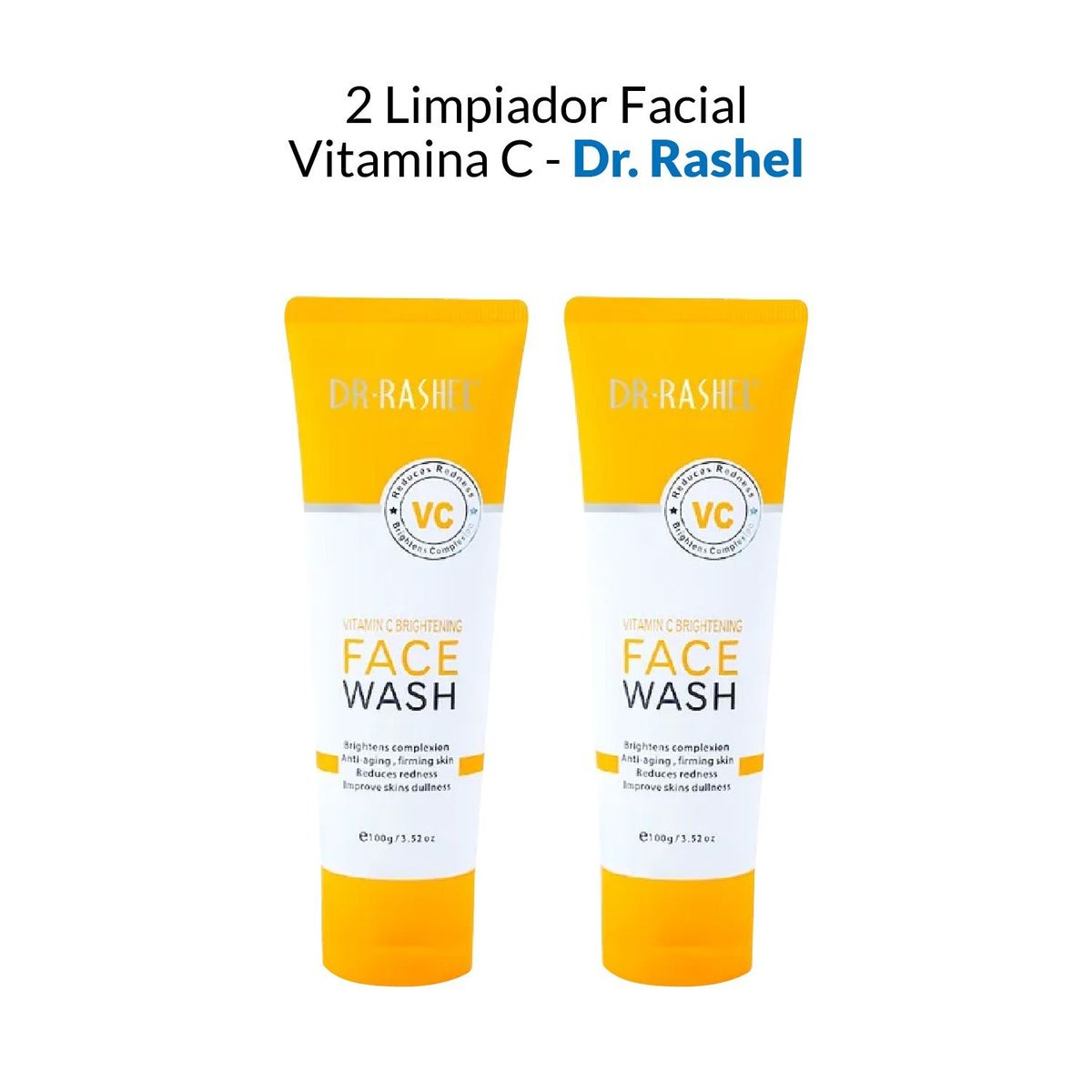 GENERICO - Vitamina C Limpiador Facial Iluminador Dr Rashel 100Gr 2 Unidades