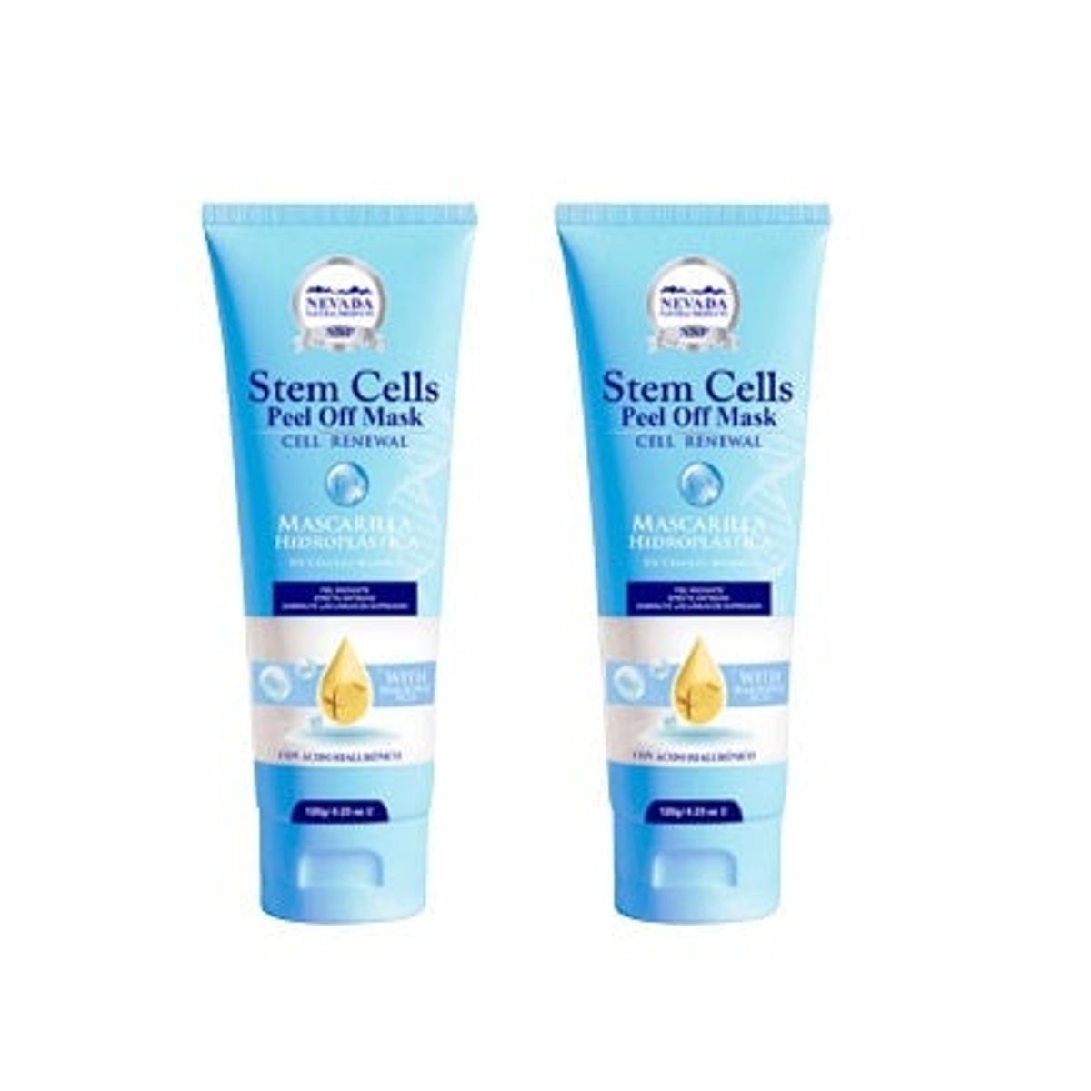 NEVADA NATURAL PRODUCTS - Mascarilla De Celulas Madres Acido Hialuronico 120Gr Nevada 2 Unidades