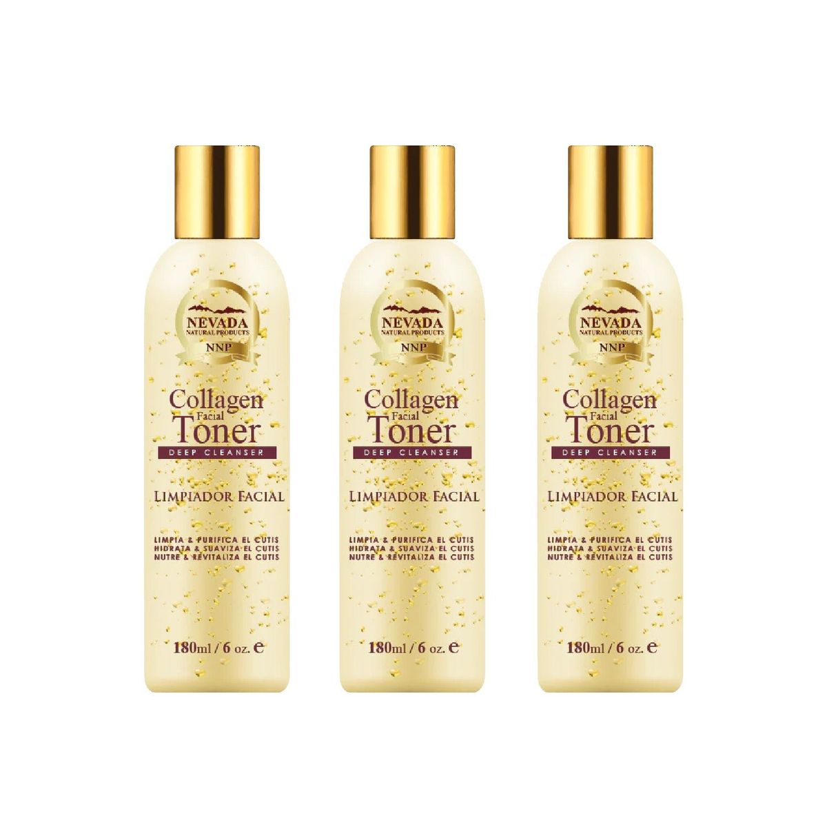 NEVADA NATURAL PRODUCTS - Limpiador Facial Colageno Nevada 180ml 3 Unidades