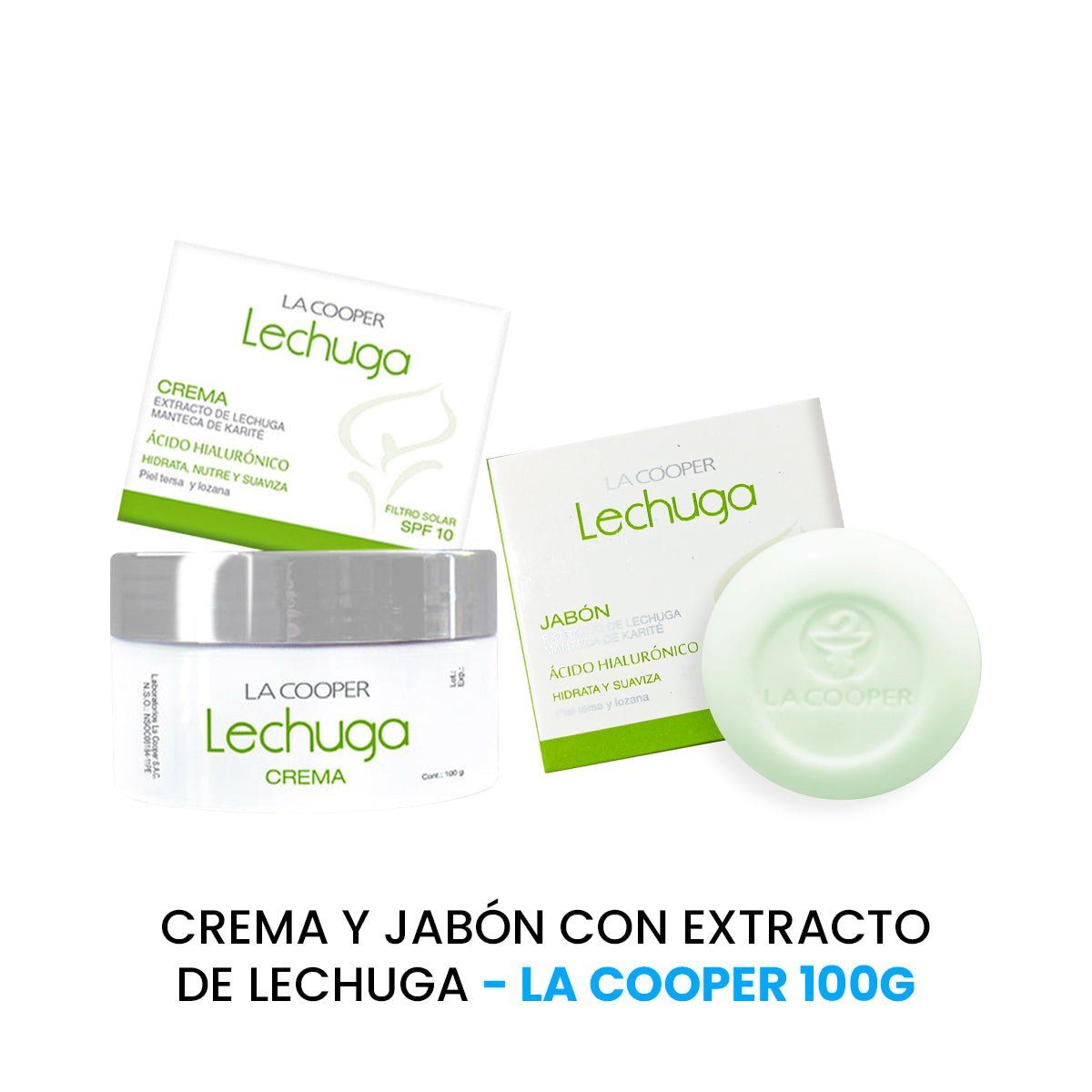 GENERICO - Crema 100Gr + jabón con extracto de lechuga 80Gr la cooper