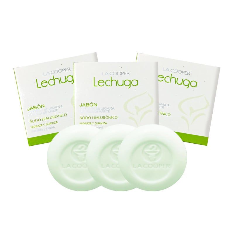 GENERICO - Jabón lechuga con manteca de karité La cooper 80Gr 3 Unidades