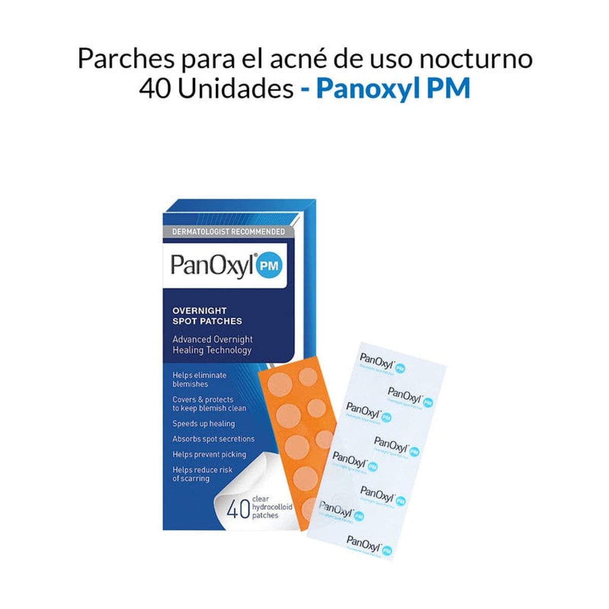 PANOXYL - Parches para el acné de uso nocturno Panoxyl PM 40 Unidades