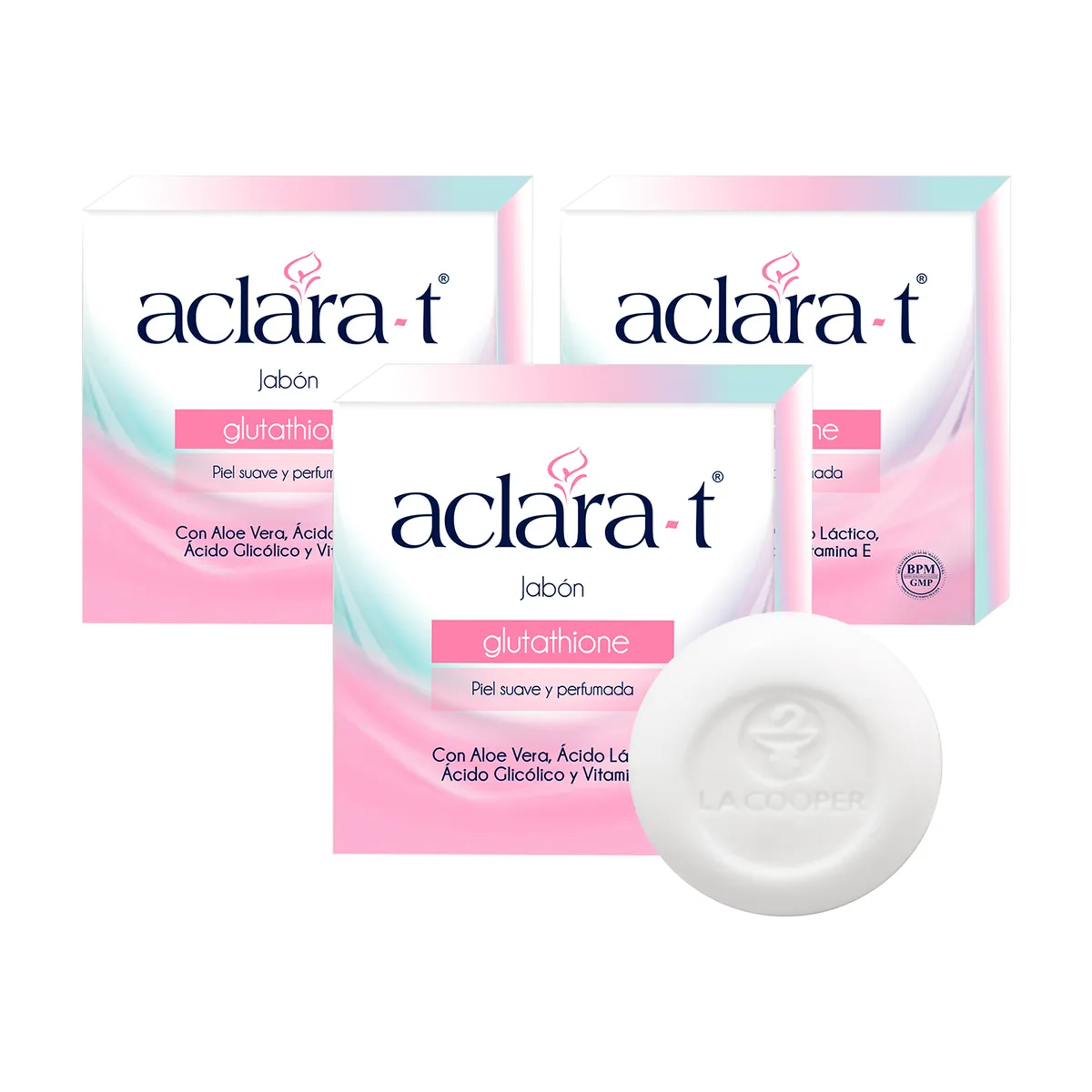 GENERICO - Jabón Con Glutathione Aclara-T 80Gr 3 Unidades