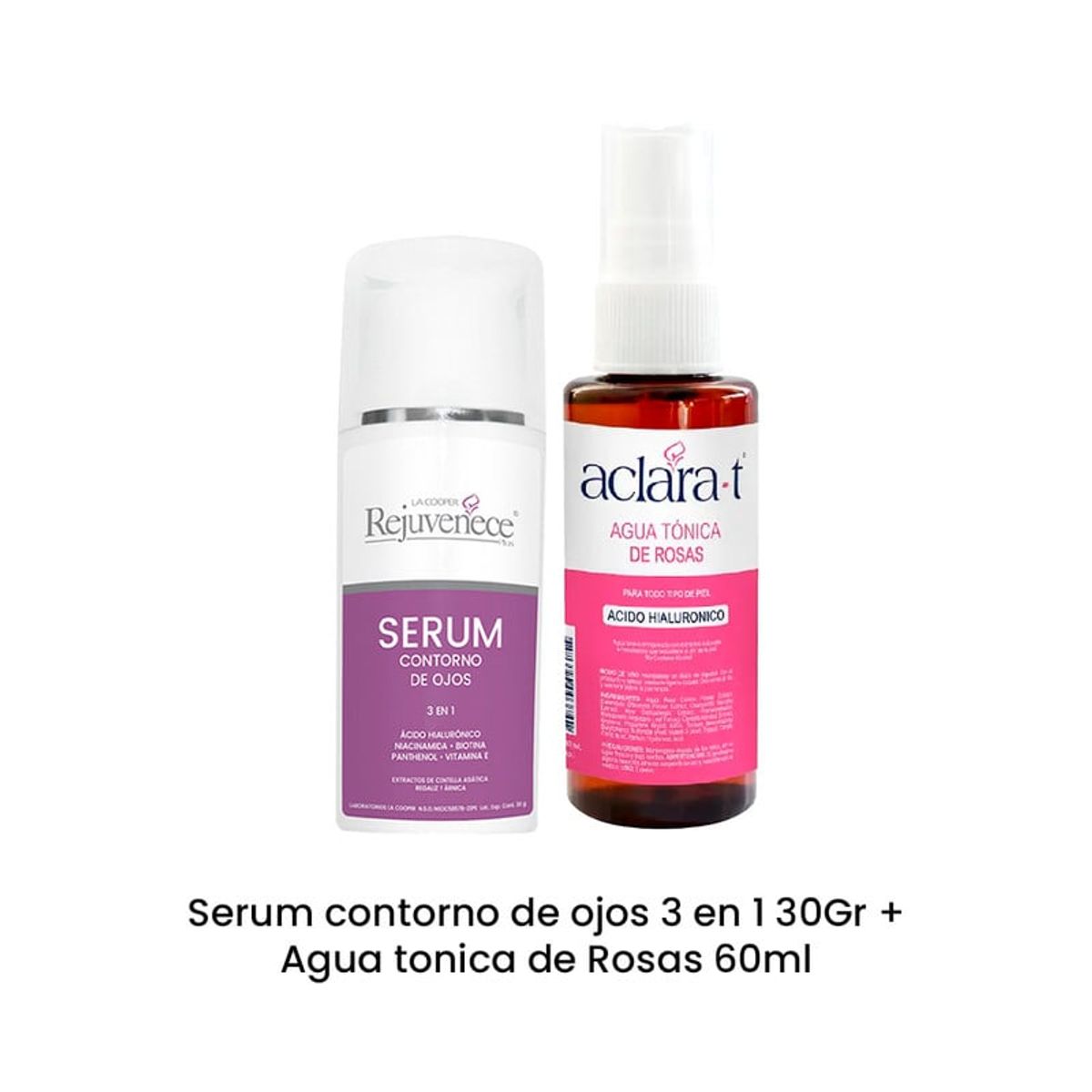 GENERICO - Serum contorno de ojos 3 en 1 30Gr + Agua tonica de Rosas 60ml