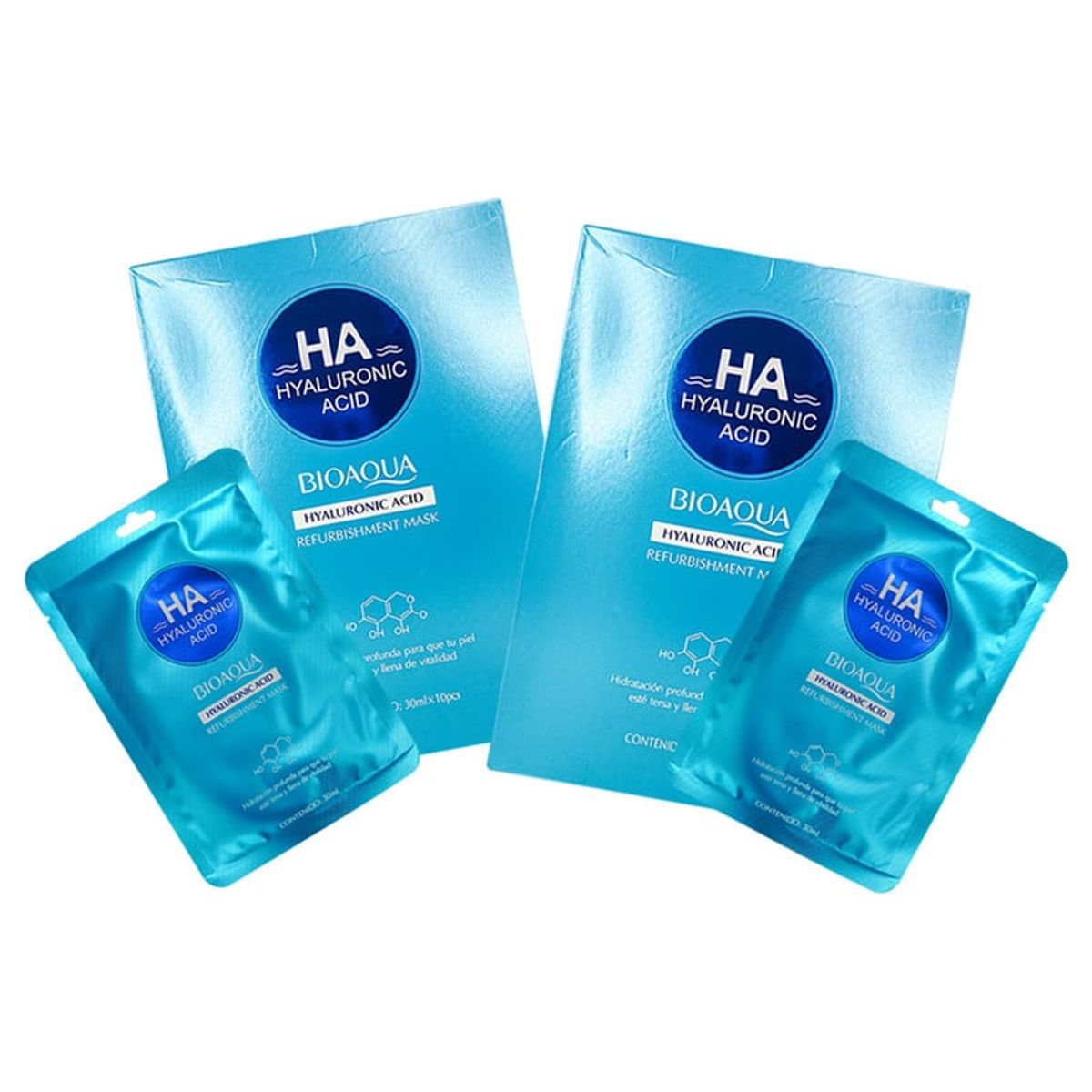 BIOAQUA - Ha Hyaluronic Acid Refurbishment Mask  Bioaqua 120Gr 2 Unidades