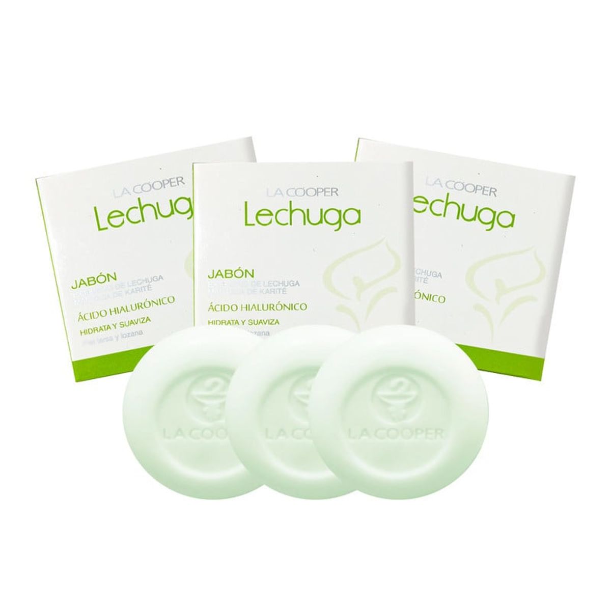 GENERICO - Jabón lechuga con manteca de karité La cooper 80Gr 3 Unidades