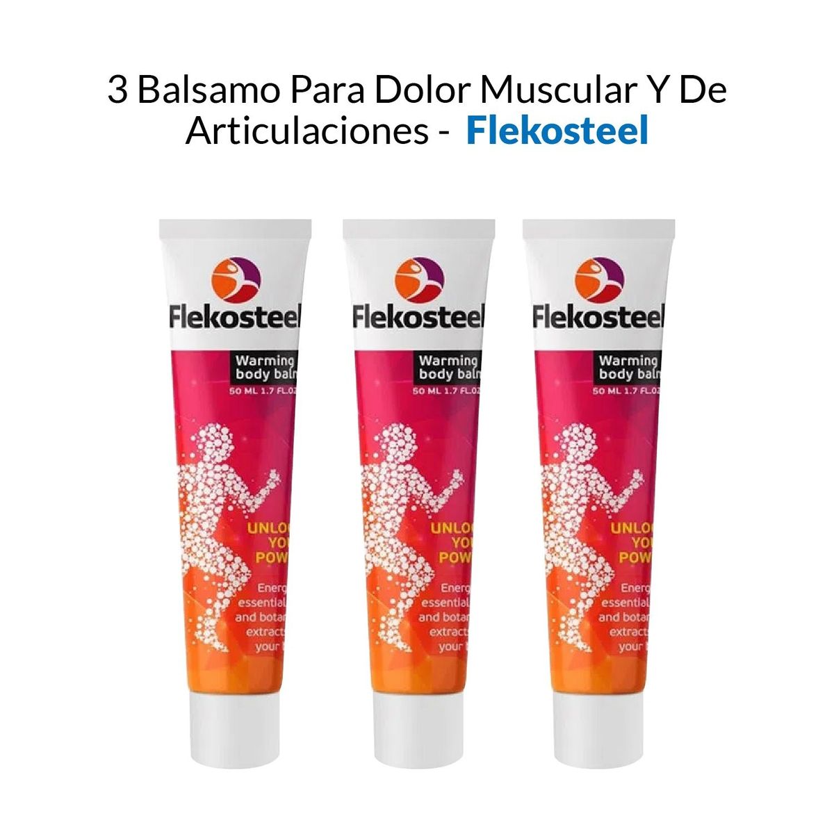 HENDELS GARDEN - Balsamo Para Dolor Muscular y De Articulaciones Flekosteel 50ml 3 Uni