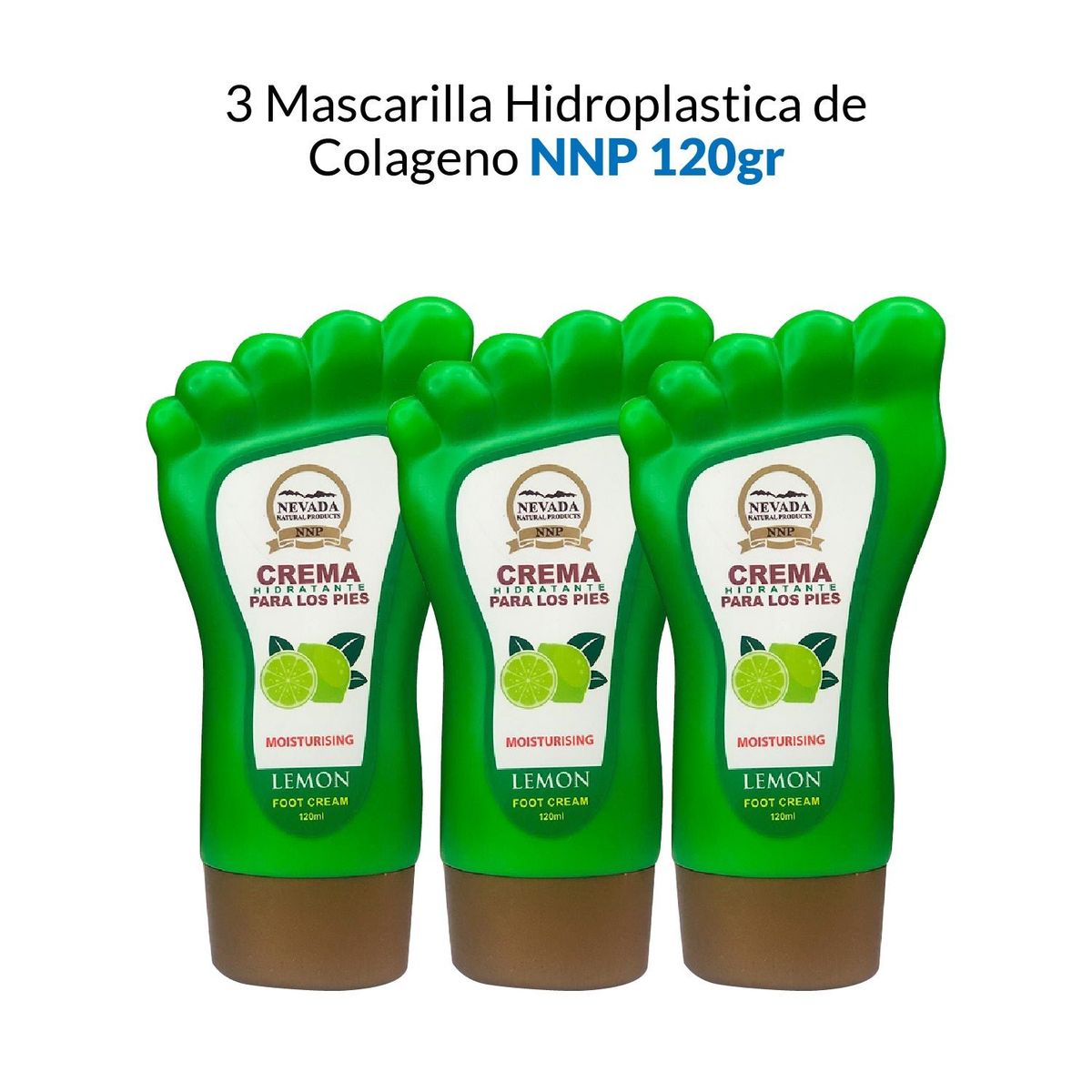 NEVADA NATURAL PRODUCTS - Crema Hidratante Para Los Pies Limon Nevada 120ml 3 Unidades