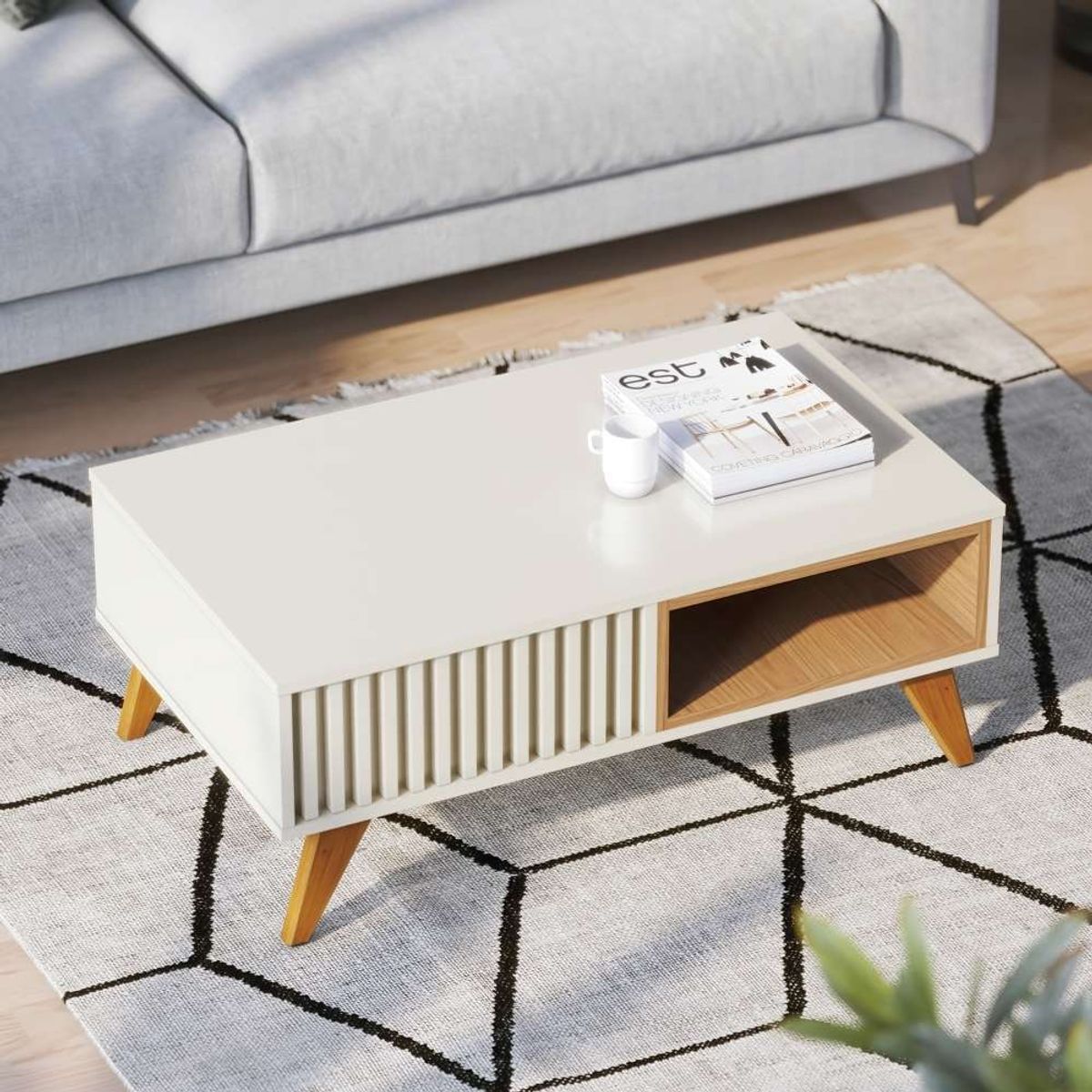 TU MESITA - Mesa de Centro Venecia color Blanco TU MESITA