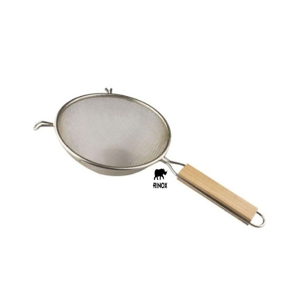 RINOX - Colador mango de madera malla rejilla estañado 18cm Rinox