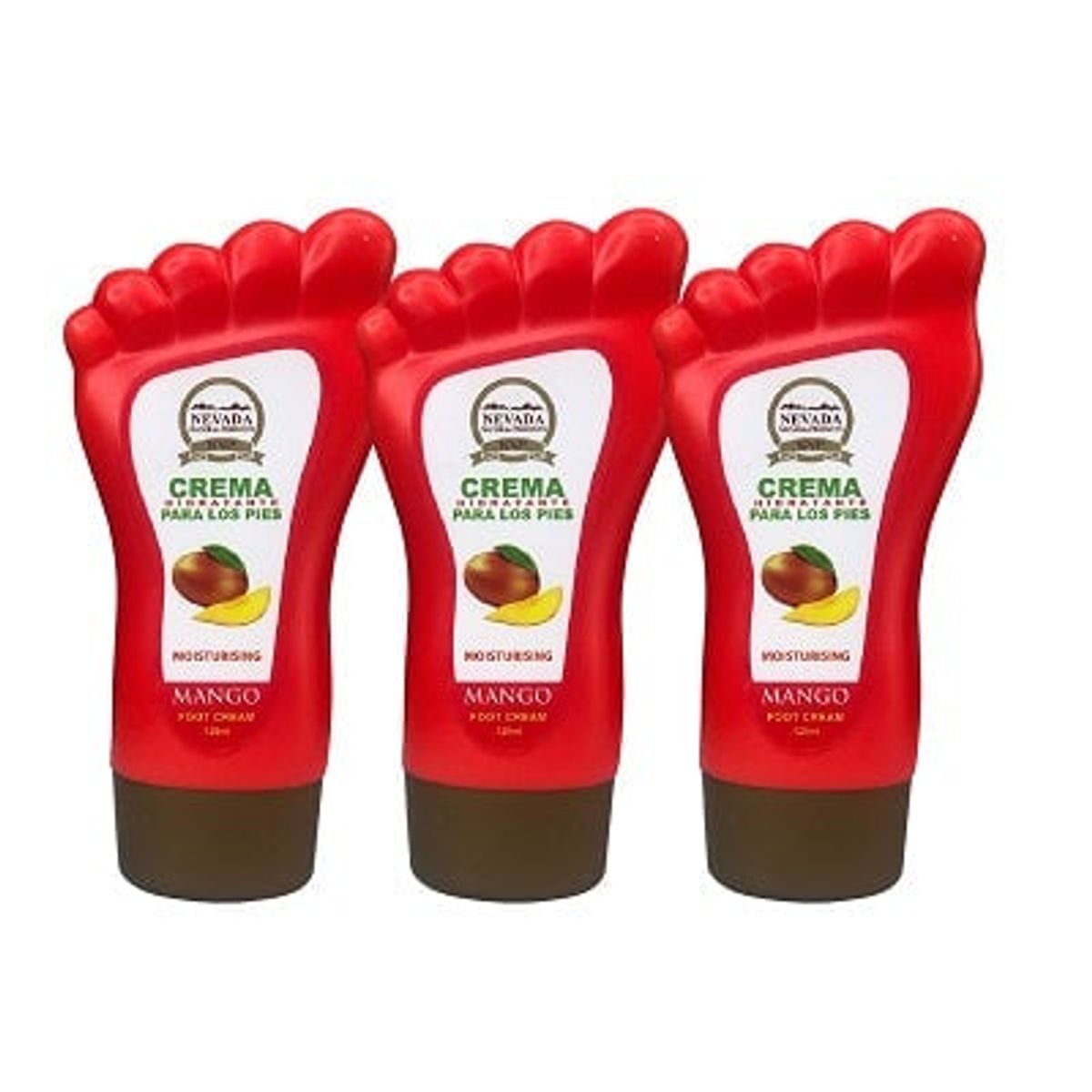 NEVADA NATURAL PRODUCTS - Crema Hidratante Para Los Pies Mango Nevada 120ml 3 Unidades