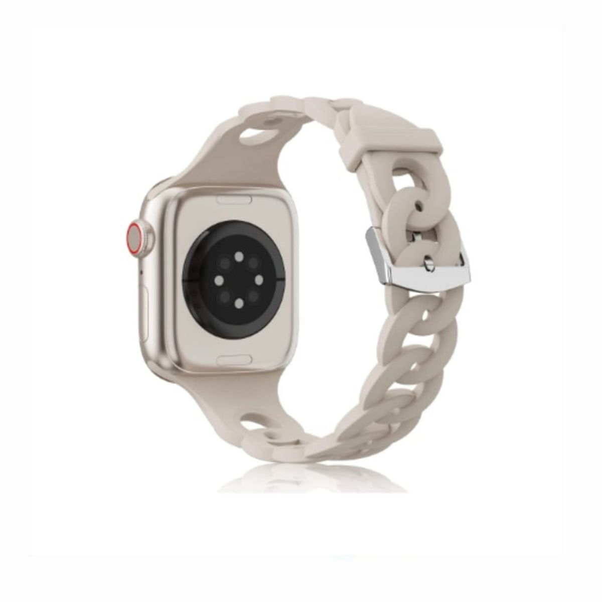 GENERICO - Correa Para Apple Watch 42 / 44 /45mm Silicona Cadena Arena
