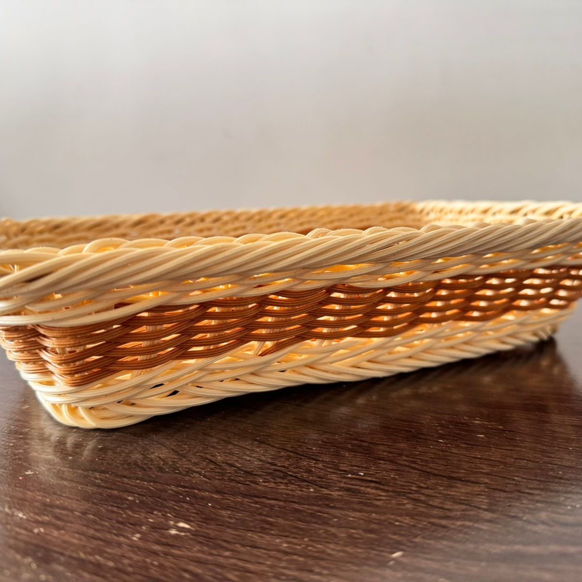 PERU - Cesta de Mimbre Tejida para el Hogar Beige y Marron