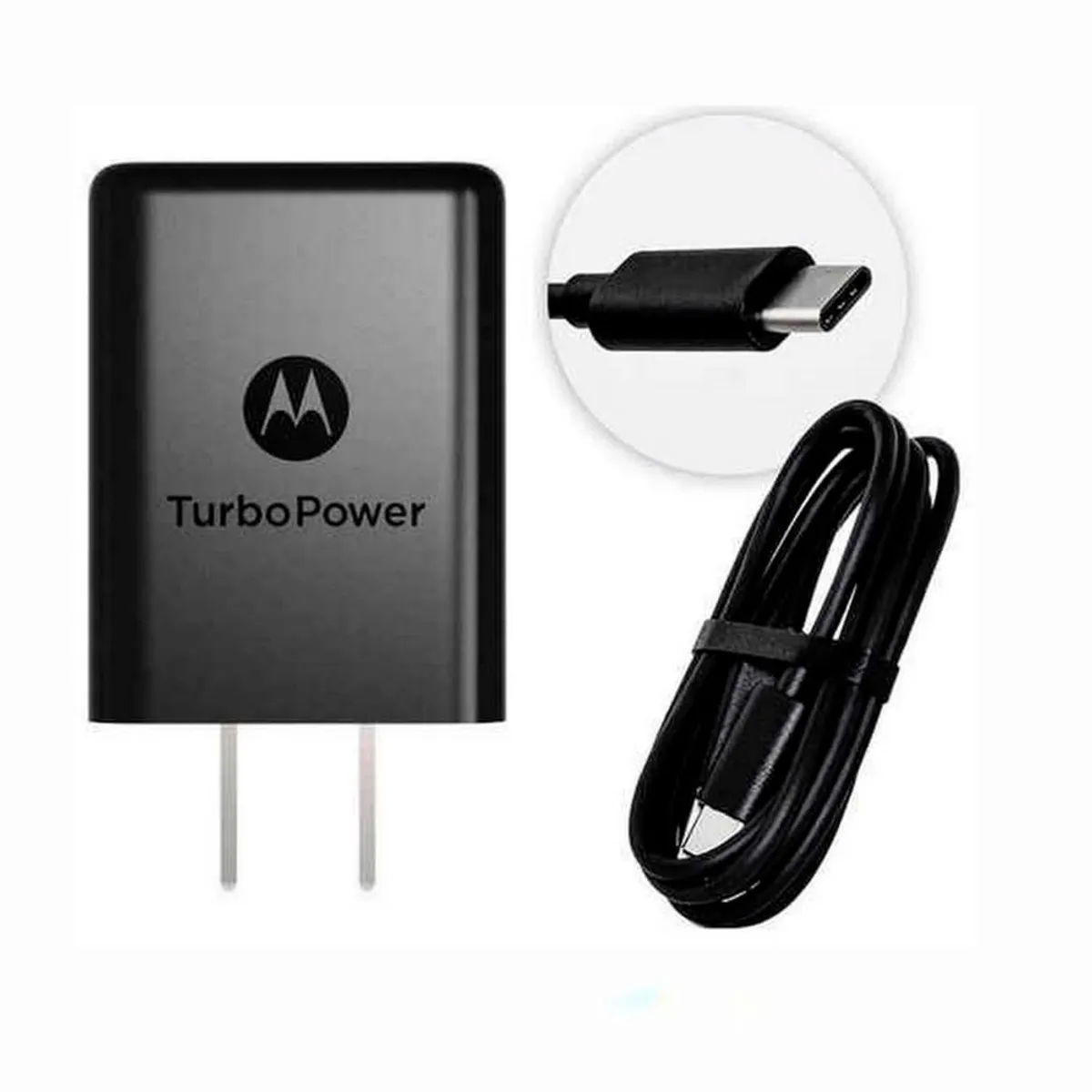 MOTOROLA - Cargador Motorola USB a Tipo C 30W  Negro