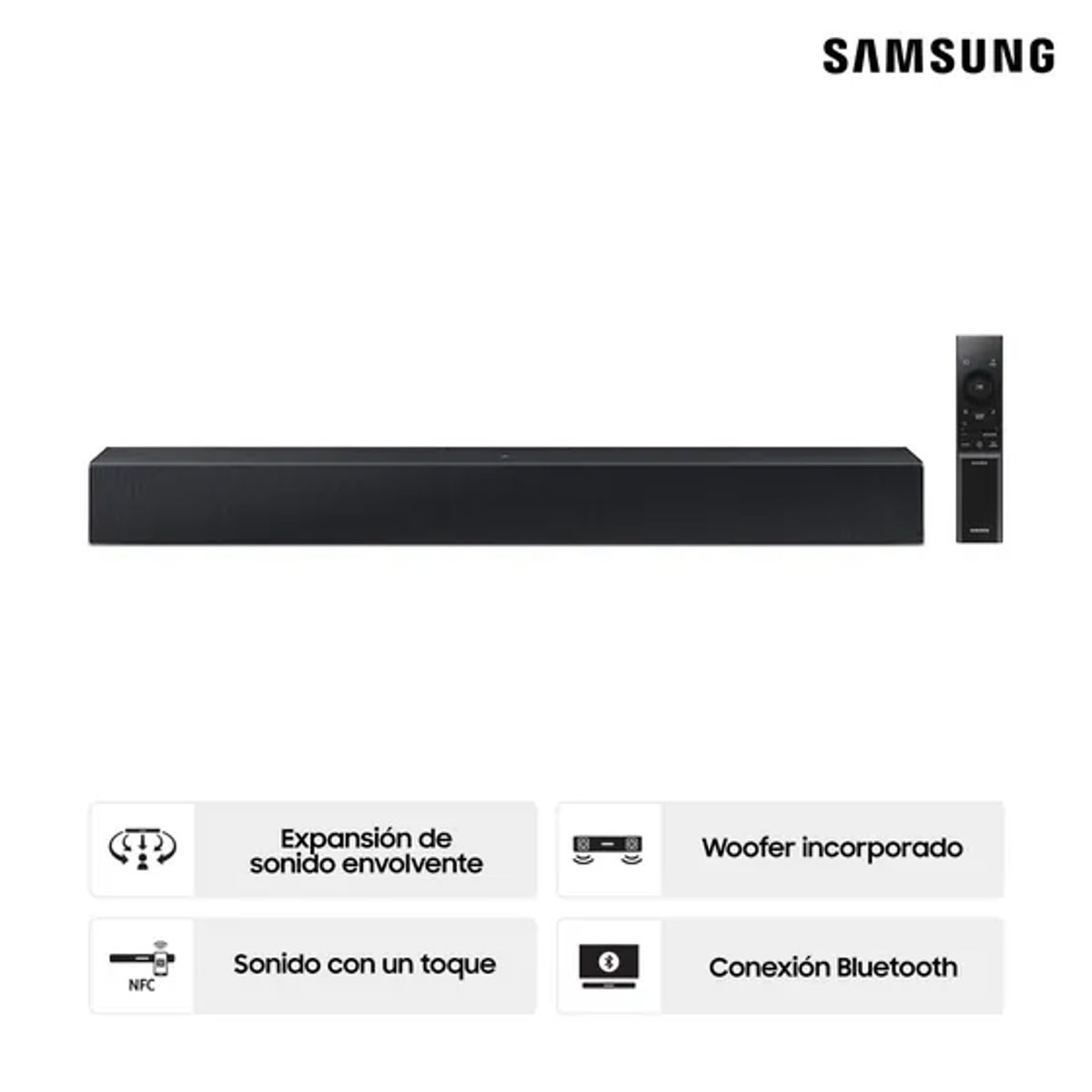 SAMSUNG - Soundbar Samsung 2.0 CH HW-B400/PE