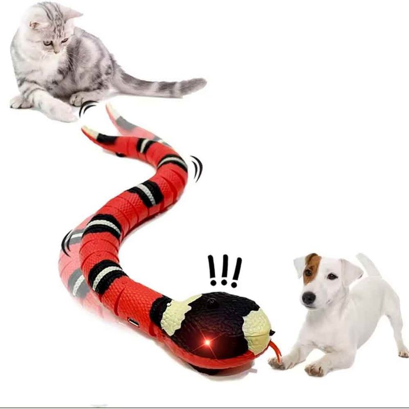 VARIOS - Juguete para Gatos y Perros Serpiente Automática Rojo 9909s