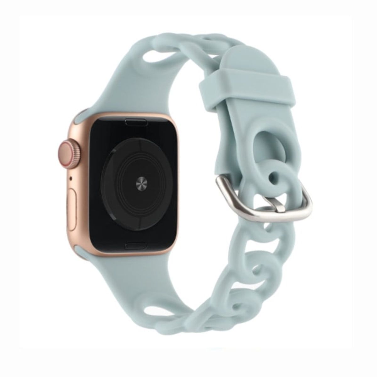 GENERICO - Correa Para Apple Watch 42/ 44 /45mm Silicona Cadena Celeste