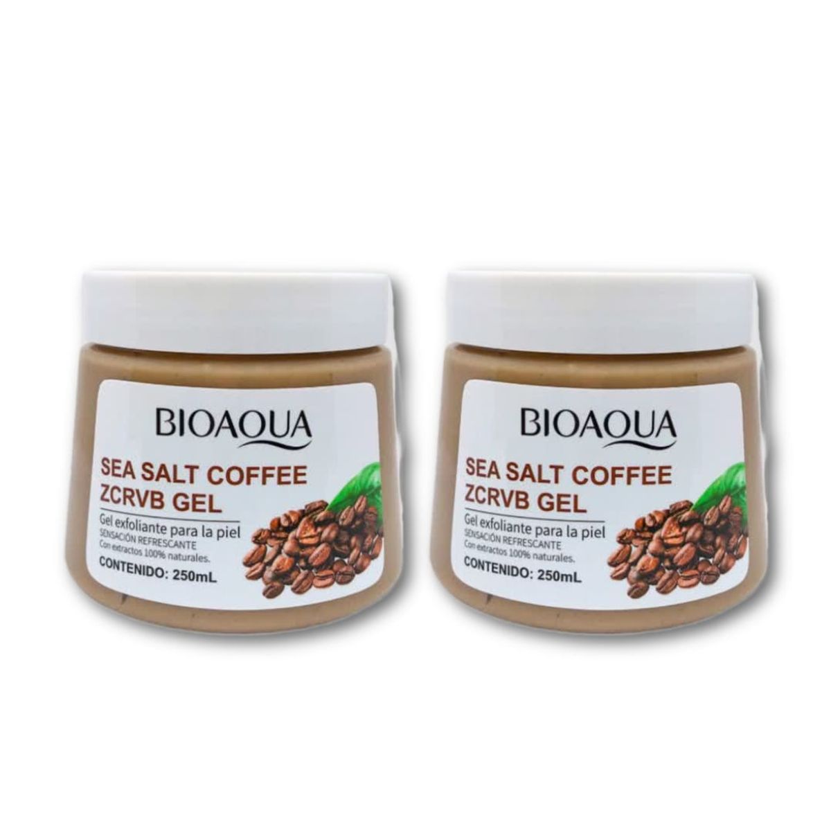 BIOAQUA - 2 Exfoliante de Café con Sal Marina 250ml - Bioaqua