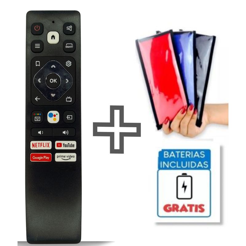 GENERICO - Control Remoto Compatible Para Tv Blackline Smart 4k + funda