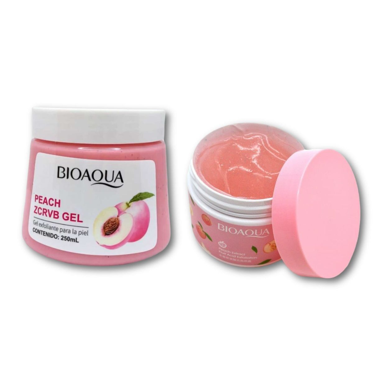 BIOAQUA - 2 Exfoliante de Durazno Para el cuerpo y Rostro