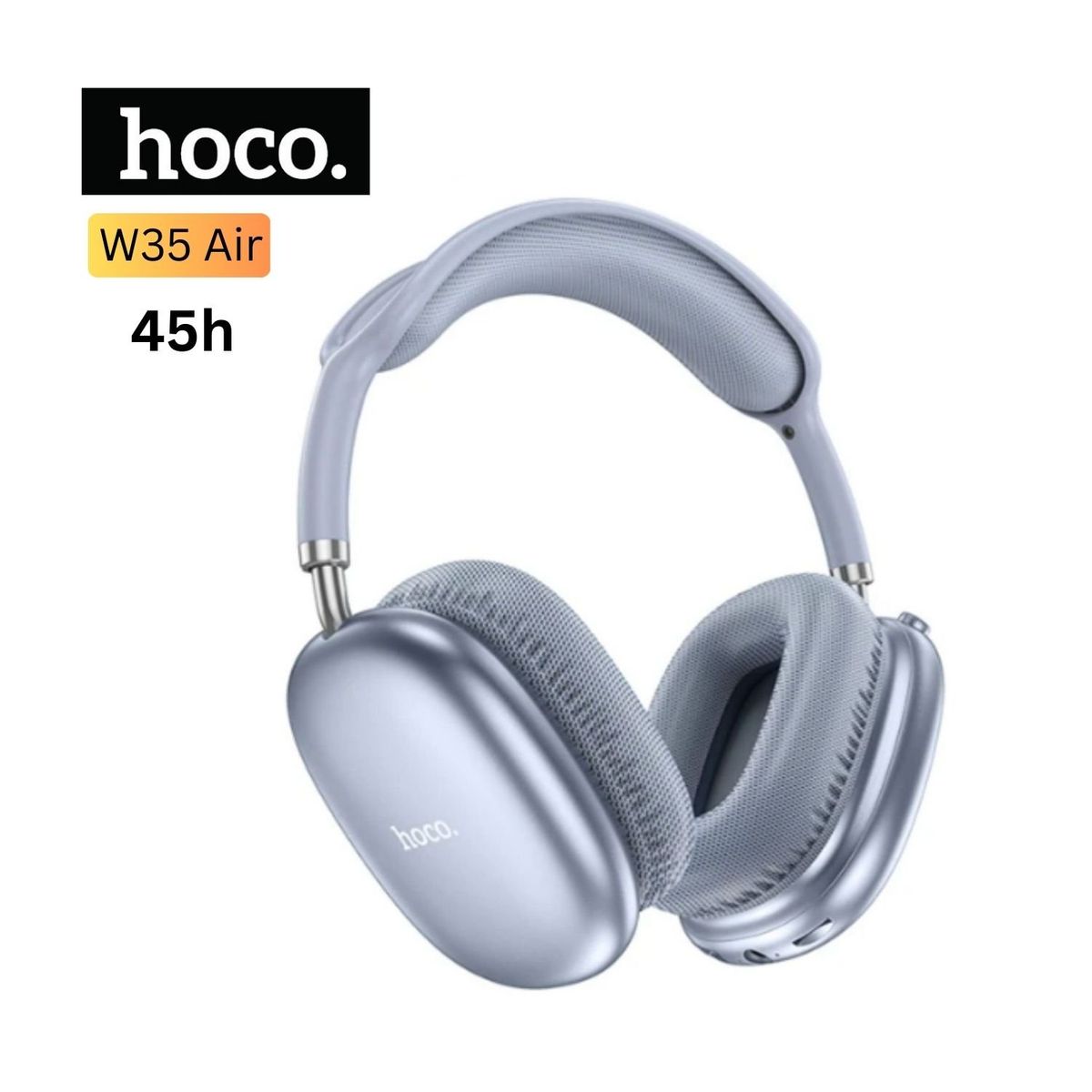 HOCO - Audífonos Hoco W35 AIR LIGHT Bluetooth 5.3 45hrs - Blue