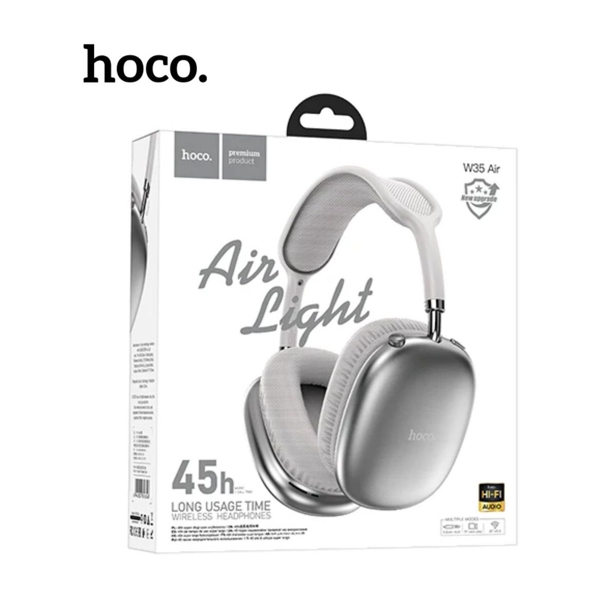 HOCO - Audífonos Inalámbrico Hoco W35 Air Light  Bluetooth 5.3 - Silver