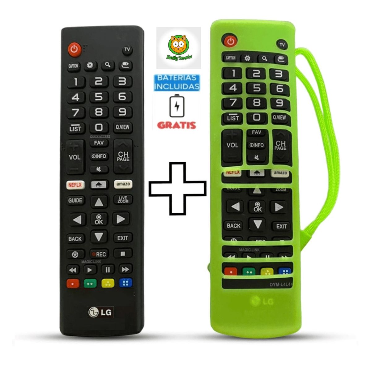 GENERICO - Control Remoto LG Led Smart tv 4k  Funda Verde