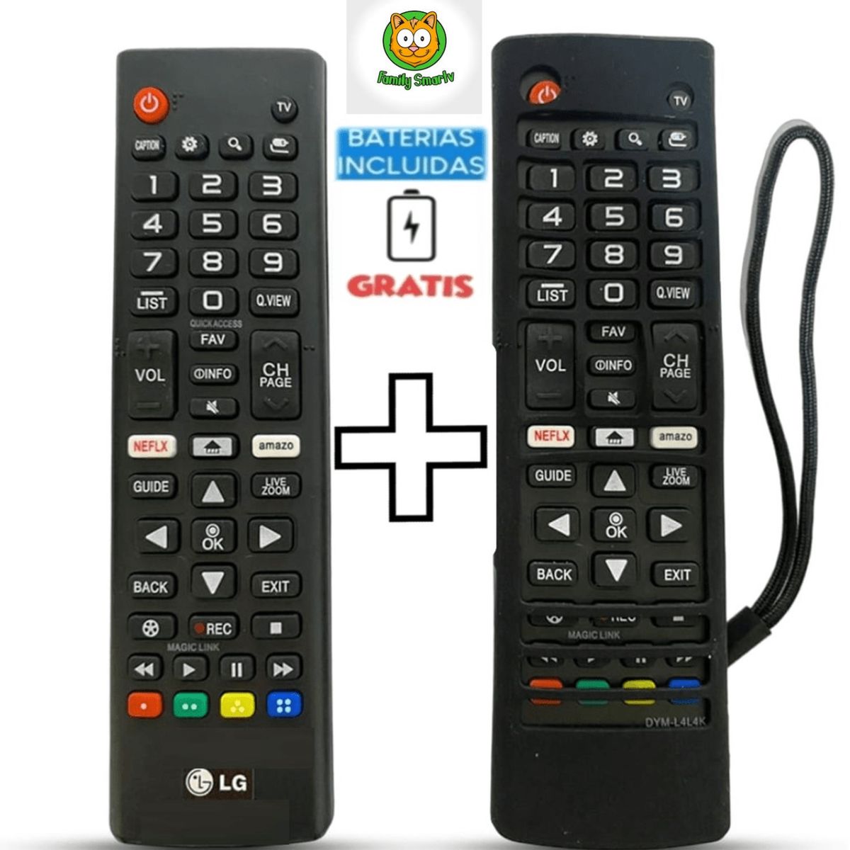 GENERICO - Control Remoto LG Led Smart tv 4k  Funda Negro