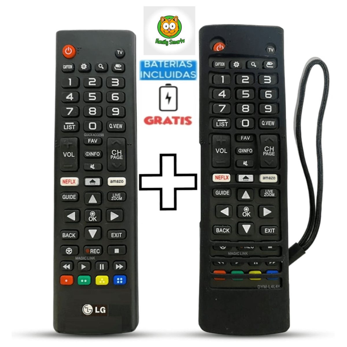 GENERICO - Control Remoto LG Led Smart tv 4k  Funda Negro