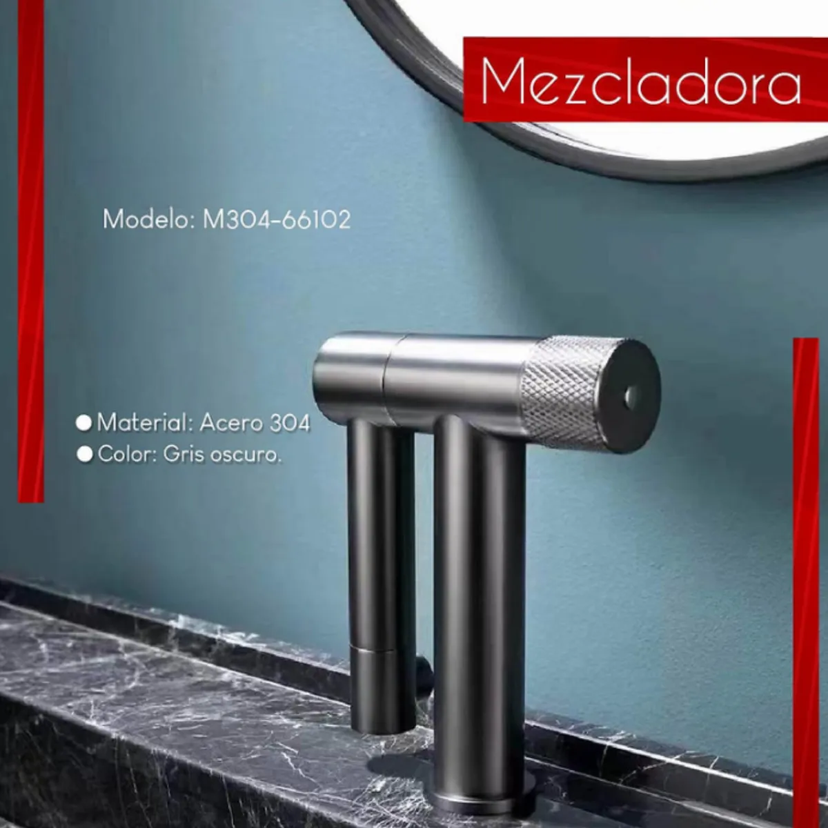 GENERICO - Mescladora tipo Ganso  para Cocina en Acero 304 Satinado