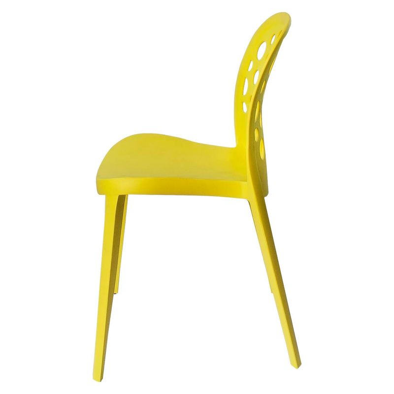 ARKIMUEBLES - Silla de polipropileno modelo Sabrina amarillo