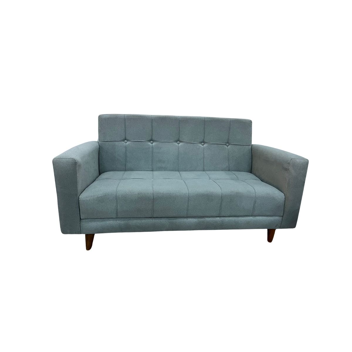 AMOBLART - Seccional Charlotte 1 pieza grande + 2 puf - 3 cojines - Plata