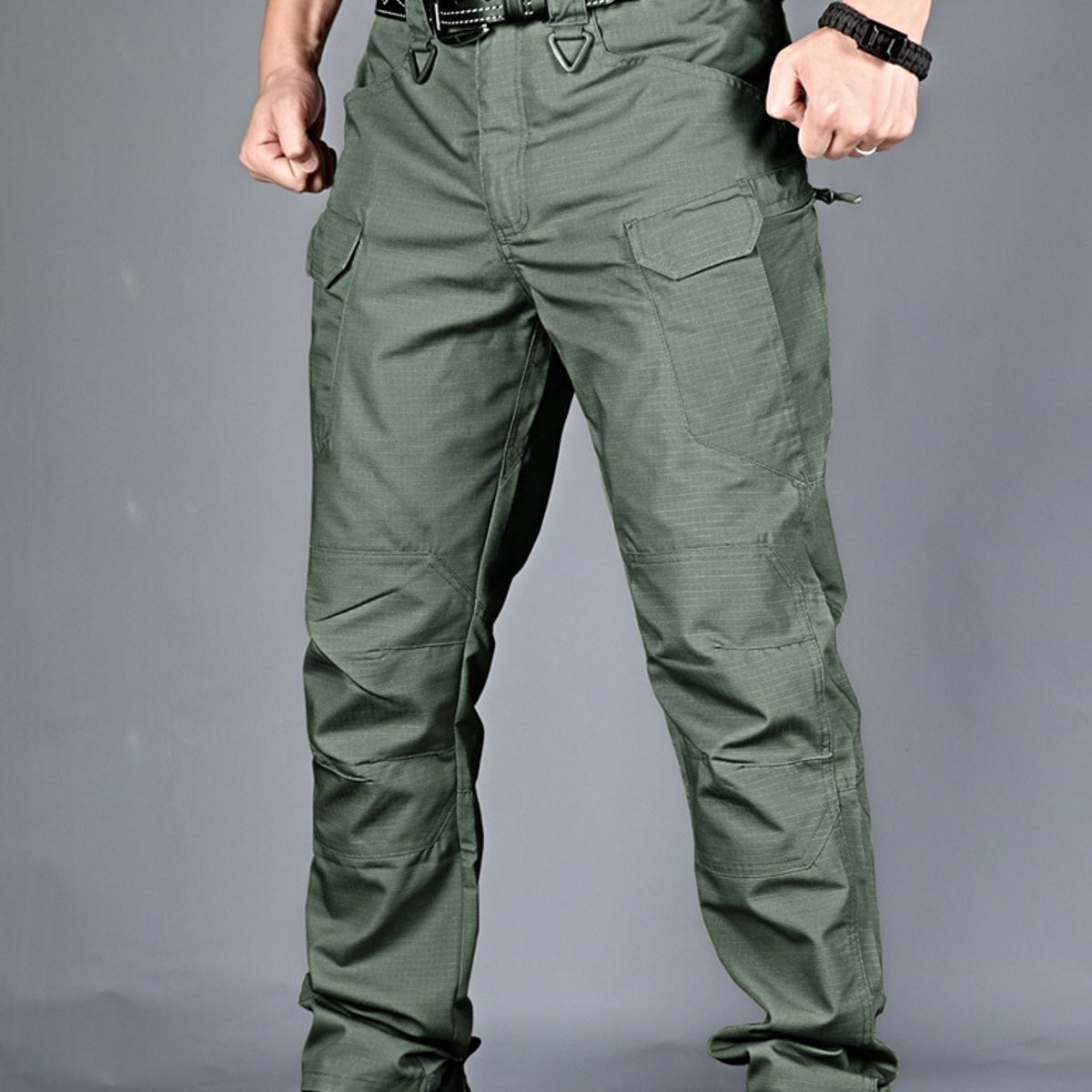 BLWOENS - pantalones baggy largos para hombres-Verde