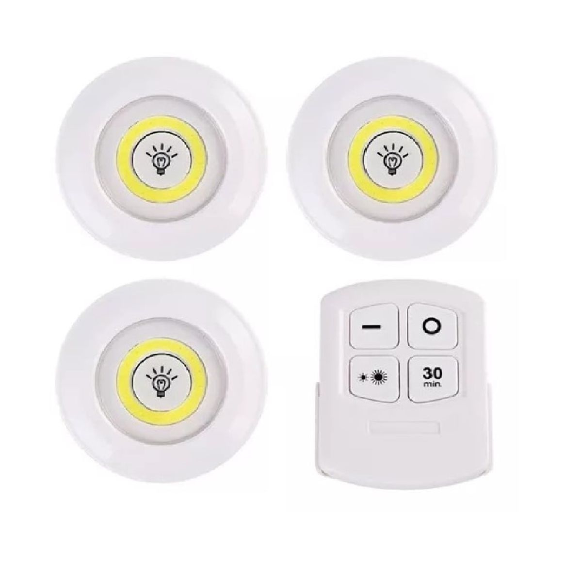 OTTOWARE - Luz Led de Control Remoto Inalámbrico 3piezas