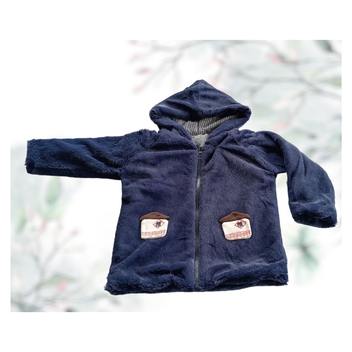 GENERICO - ABRIGO DE NIÑA PELUCHE CON ESTAMPADO