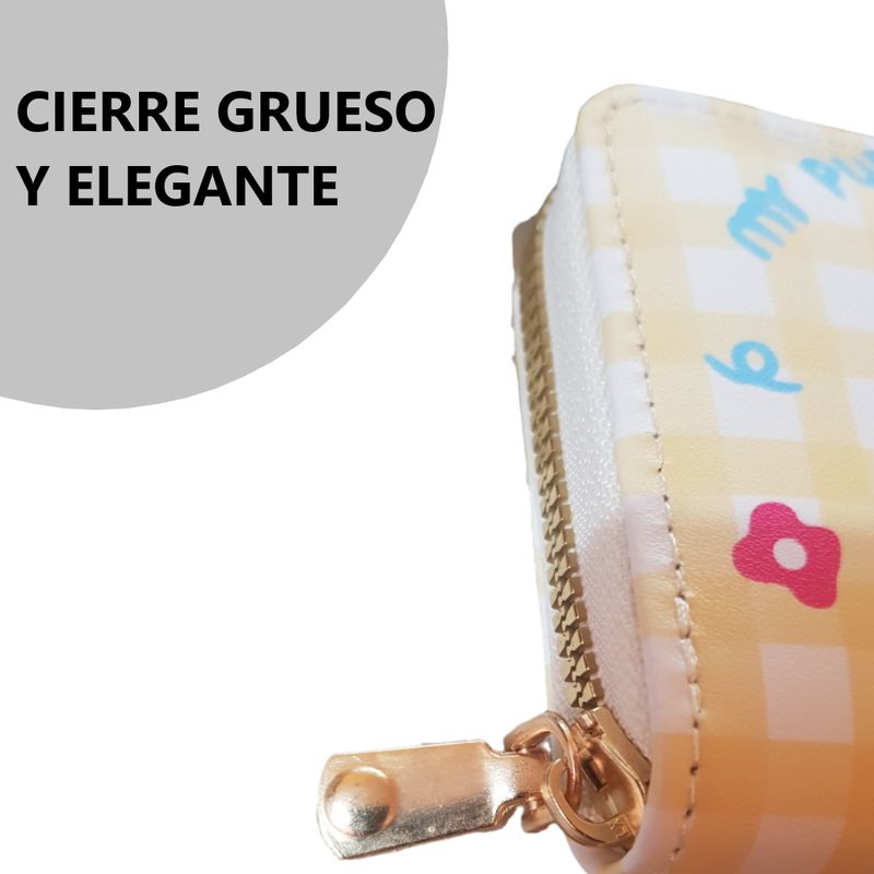 GENERICO - Billetera kawaii de multi bolsillo cuero sintético