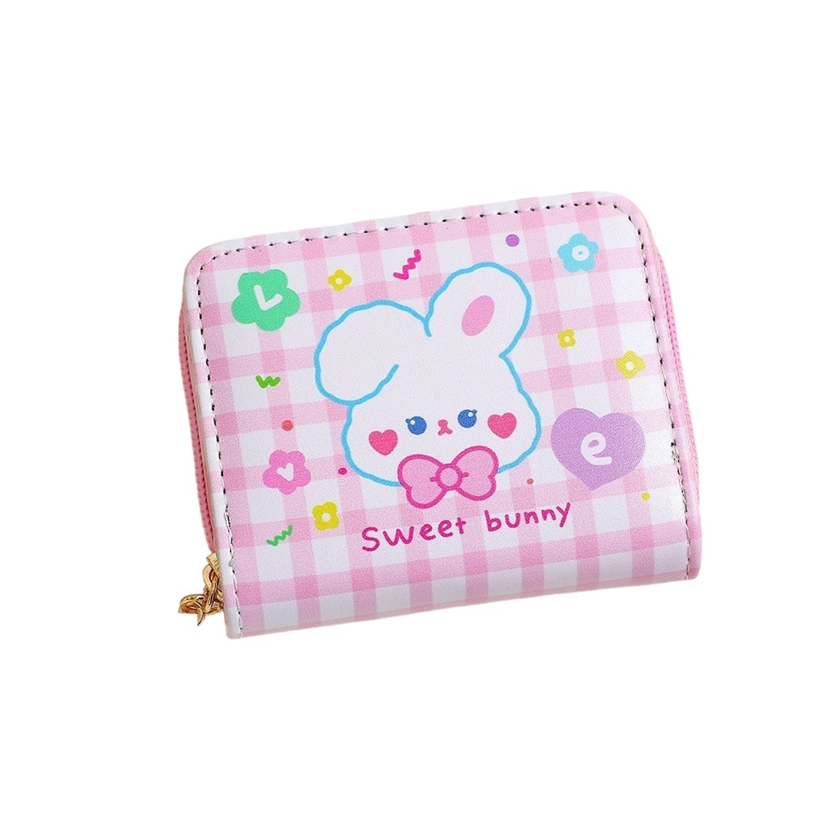 GENERICO - Billetera kawaii de multi bolsillo cuero sintético