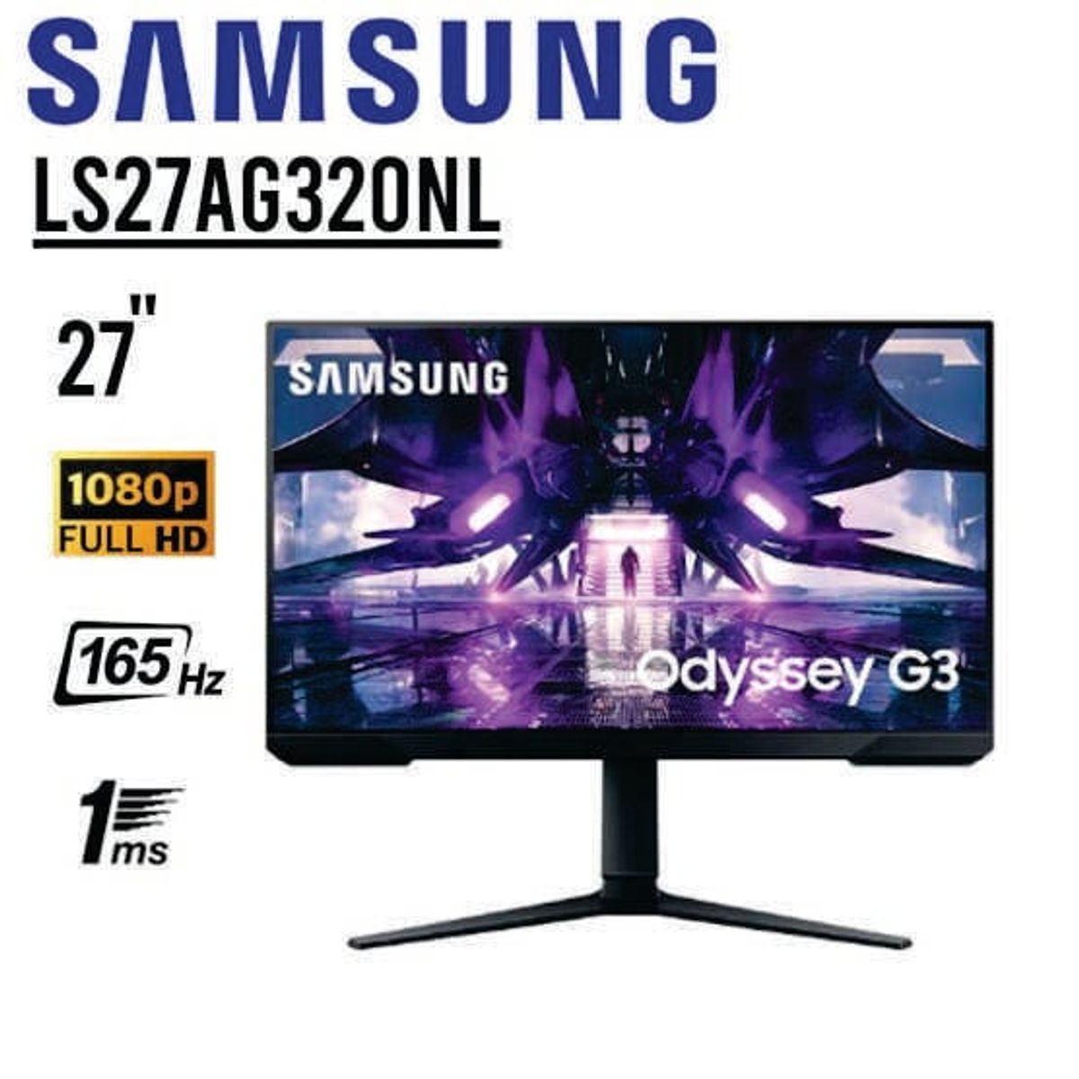 SAMSUNG - Monitor Gamer Samsung 27” LS27AG320NLXPE Odyssey G3 165HZ 1MS