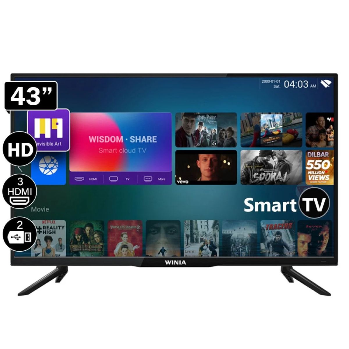 WINIA - TELEVISOR WINIA 43 PULG. LED SMART TV FULL HD L43V750BASW