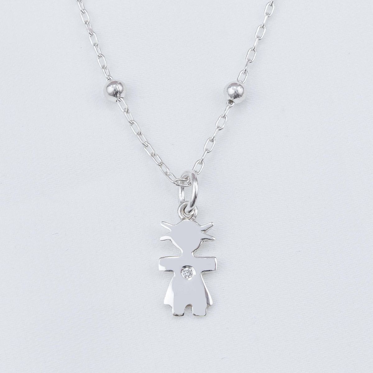 NATHALIE BIRD - Collar clásico dije niña plata 925 regalo mamá