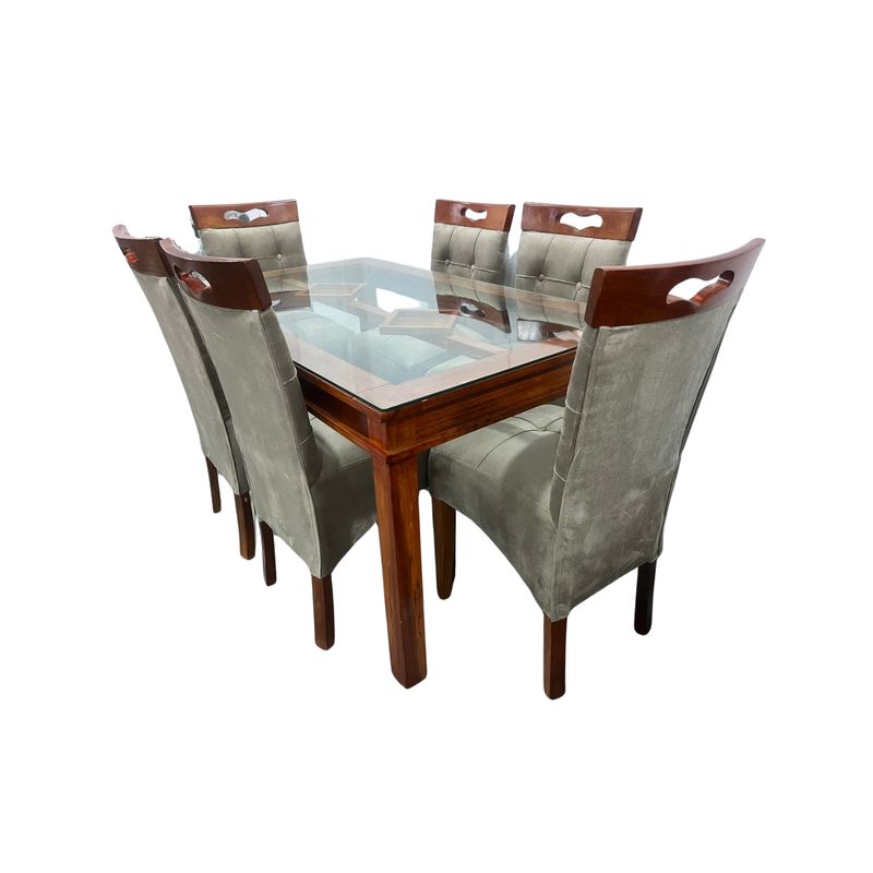 AMOBLART - Comedor Copeta - 6 sillas - Beige