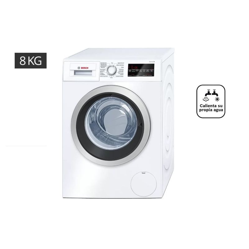 BOSCH - Lavadora Bosch WAT28402PE Automática Carga Frontal 8 Kilos Blanco.