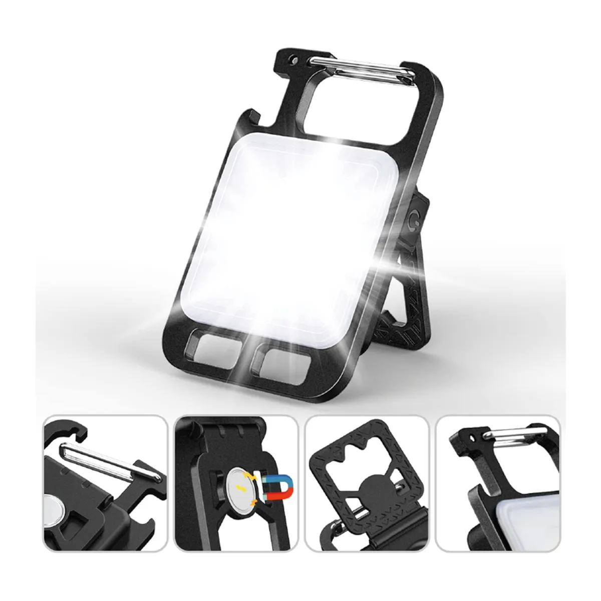 GENERICO - Mini Linterna Llavero con Luz Led Recargable