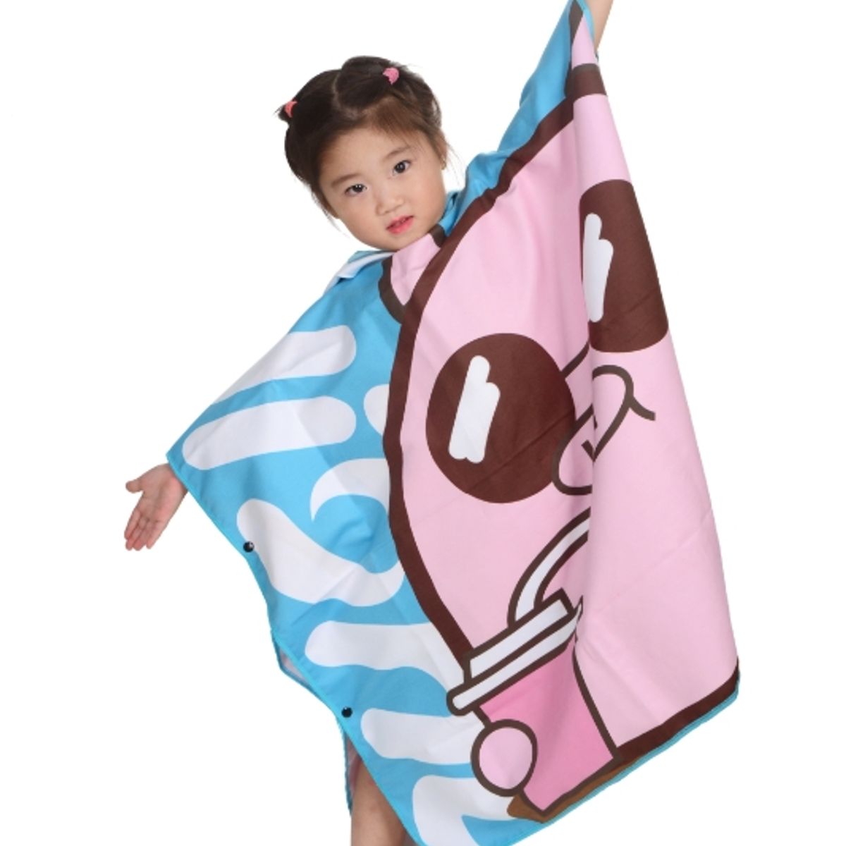 GENERICO - Poncho de Microfibra Jr Piggy Roseblue