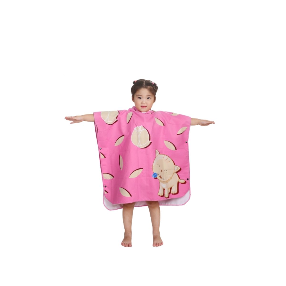 GENERICO - Poncho de Microfibra Jr Kitty Pink