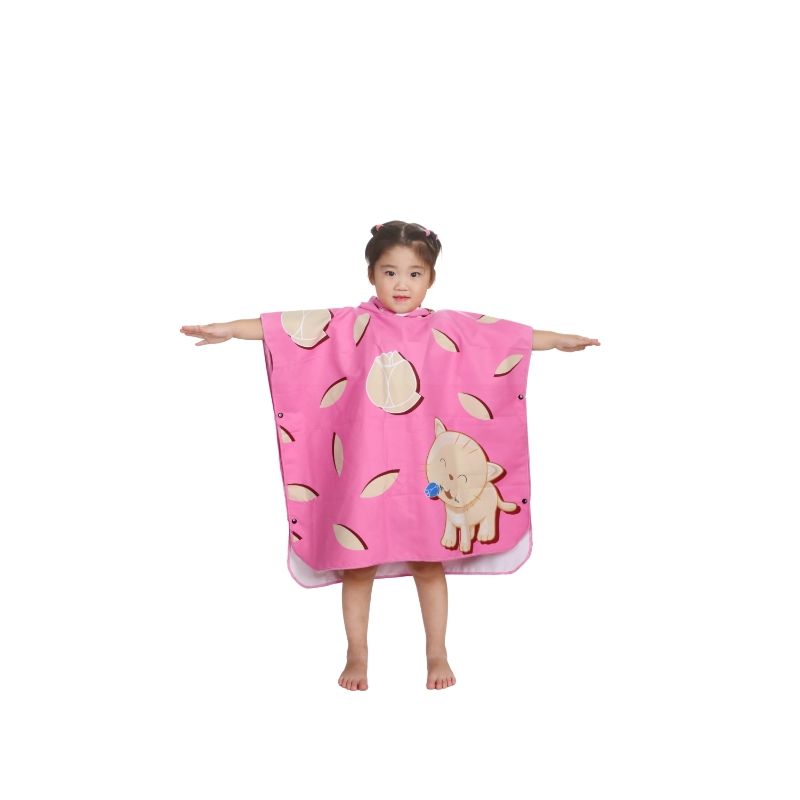 GENERICO - Poncho de Microfibra Jr Kitty Pink