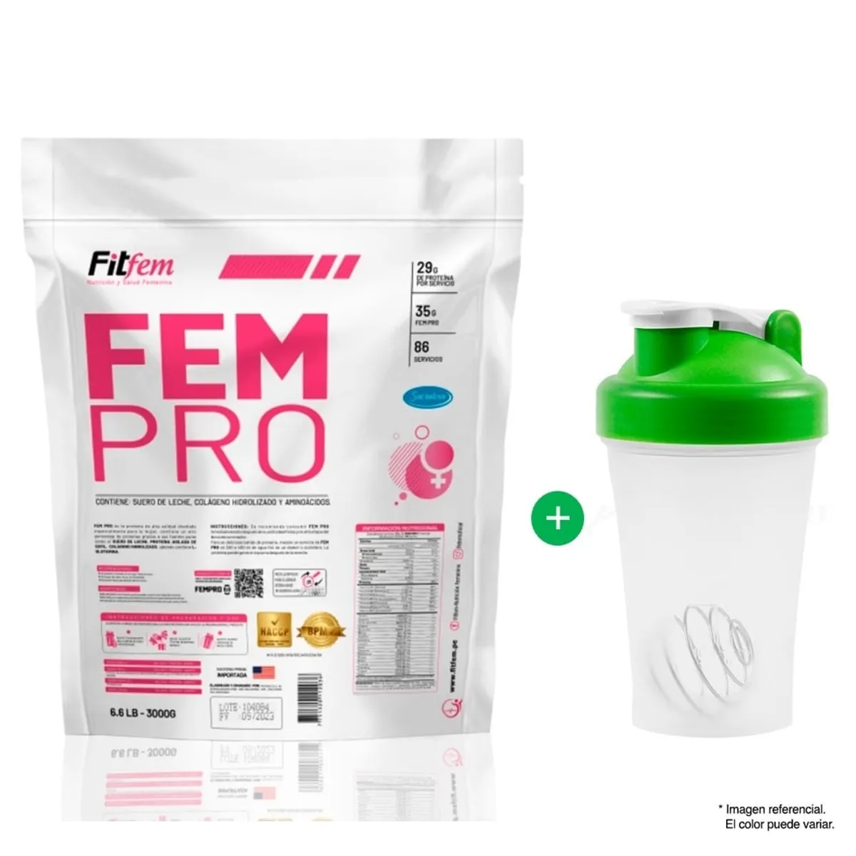 FITFEM - Proteína Fitfem Fem Pro 3kg Vainilla Shaker